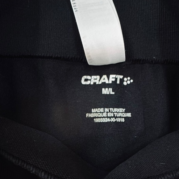 Craft Black M/L Leggings Athletic Mid Weight Stretch Workout Running Jogging - Picture 7 of 9